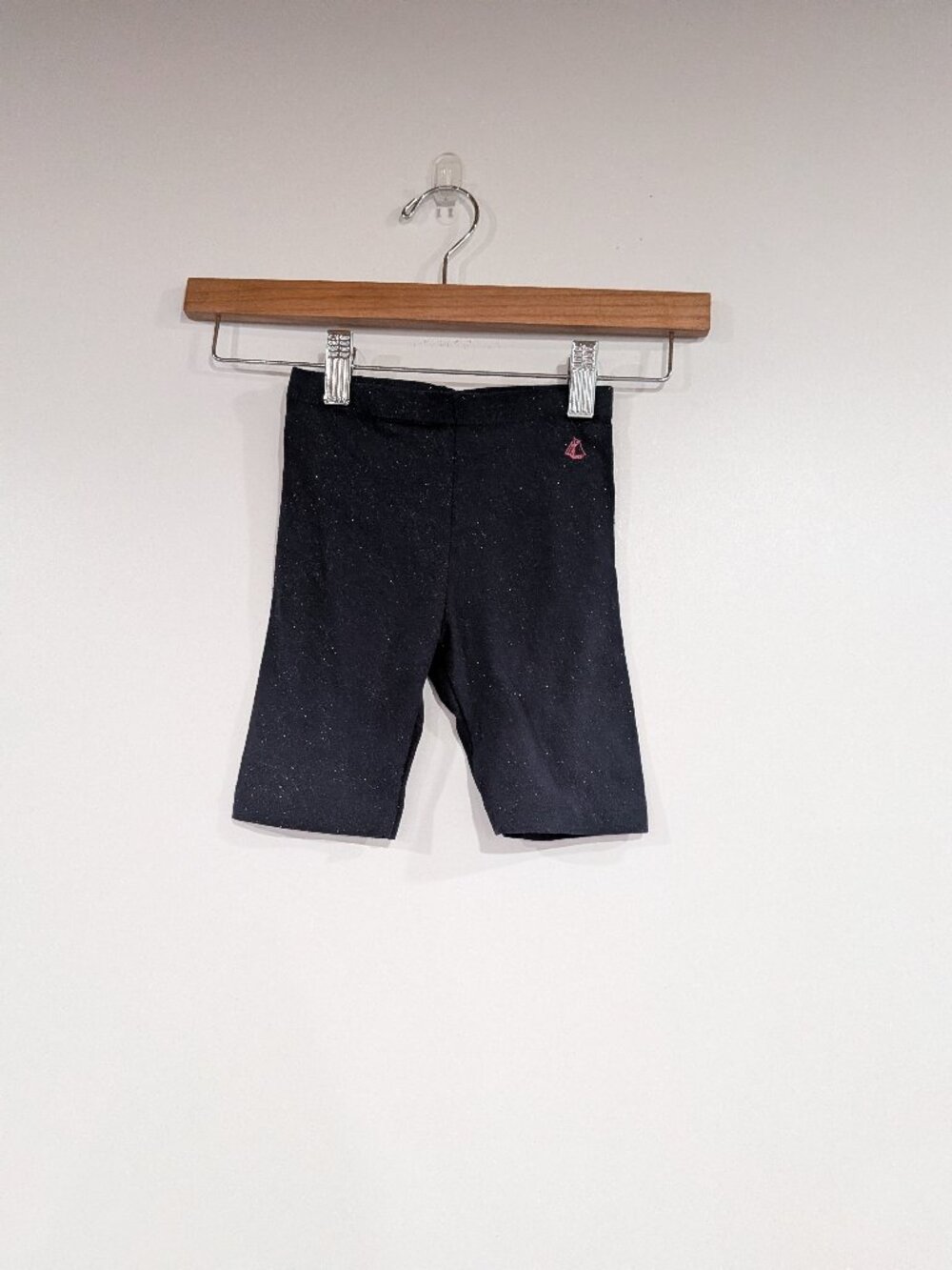 Petit Bateau Sparkle Glitter Knee Length Bike Shorts Navy Blue Size 5